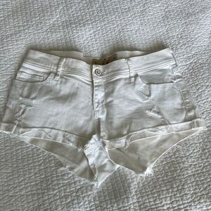 9 W29 white jeans shorts low rise Hollister